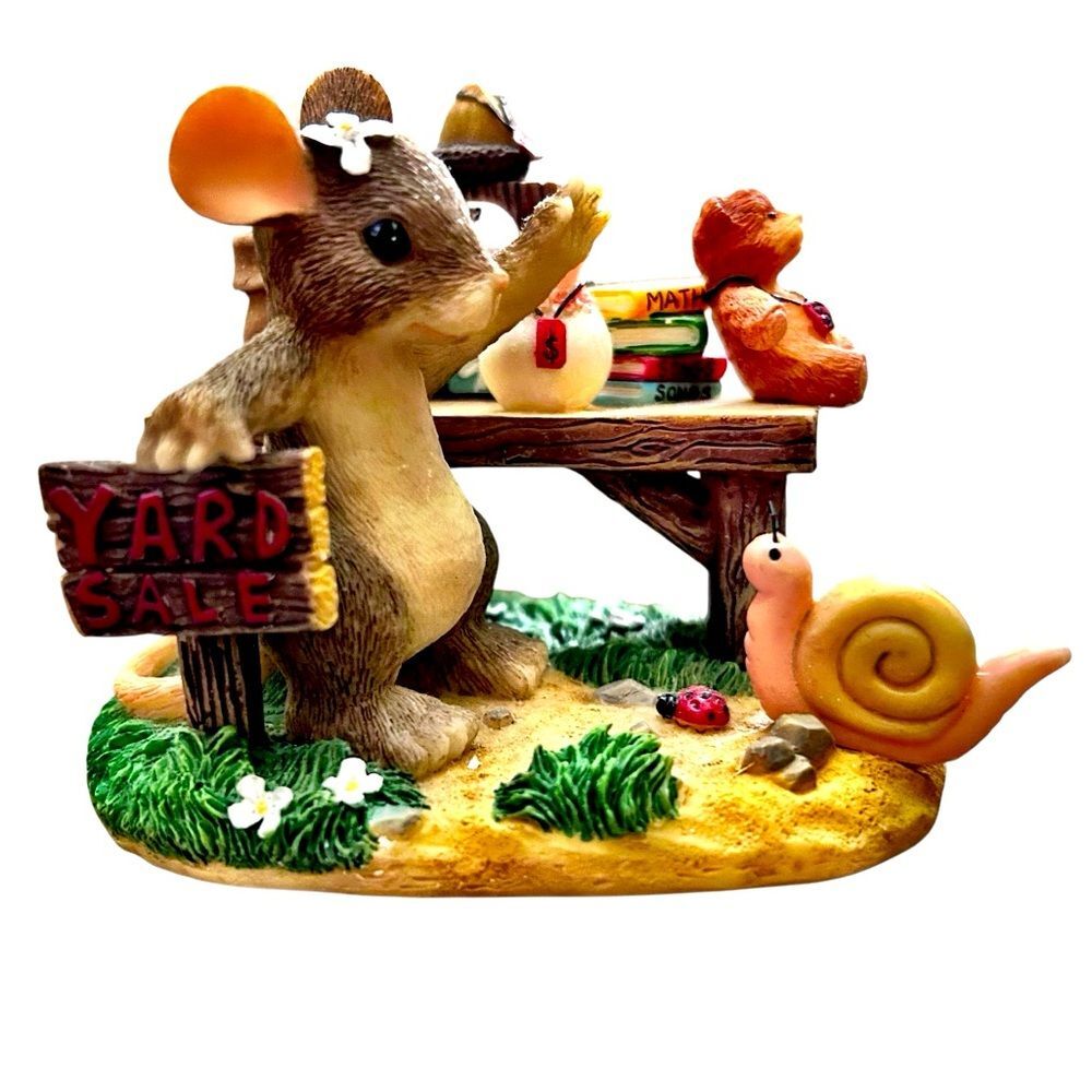 NWT Fitz & Floyd Charming Tails Friendship is Always an Option Ceramic Figurine